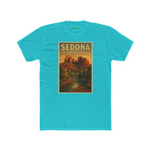 Load image into Gallery viewer, Sedona Arizona Vintage Art Unisex Cotton Crew Tee, Travel Gift, Nature Lover Shirt, Arizona - Kactus Jock