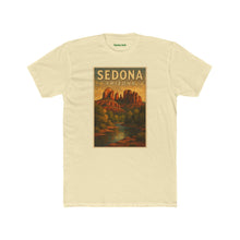 Load image into Gallery viewer, Sedona Arizona Vintage Art Unisex Cotton Crew Tee, Travel Gift, Nature Lover Shirt, Arizona - Kactus Jock