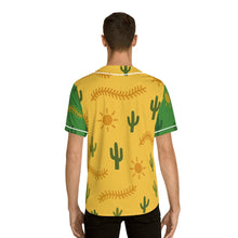Load image into Gallery viewer, Vibrant Desert-Themed Men's Baseball Jersey, AOP Summer Apparel, Perfect for Travel - Kactus Jock