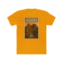 Load image into Gallery viewer, Sedona Arizona Vintage Art Unisex Cotton Crew Tee, Travel Gift, Nature Lover Shirt, Arizona - Kactus Jock