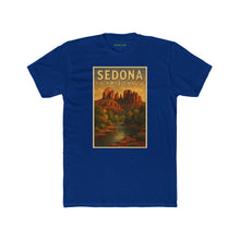 Load image into Gallery viewer, Sedona Arizona Vintage Art Unisex Cotton Crew Tee, Travel Gift, Nature Lover Shirt, Arizona - Kactus Jock