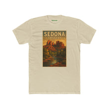 Load image into Gallery viewer, Sedona Arizona Vintage Art Unisex Cotton Crew Tee, Travel Gift, Nature Lover Shirt, Arizona - Kactus Jock