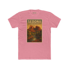 Load image into Gallery viewer, Sedona Arizona Vintage Art Unisex Cotton Crew Tee, Travel Gift, Nature Lover Shirt, Arizona - Kactus Jock