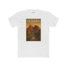 Load image into Gallery viewer, Sedona Arizona Vintage Art Unisex Cotton Crew Tee, Travel Gift, Nature Lover Shirt, Arizona - Kactus Jock