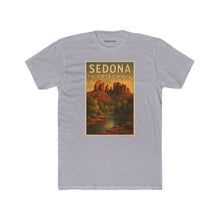 Load image into Gallery viewer, Sedona Arizona Vintage Art Unisex Cotton Crew Tee, Travel Gift, Nature Lover Shirt, Arizona - Kactus Jock