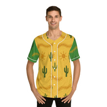 Load image into Gallery viewer, Vibrant Desert-Themed Men's Baseball Jersey, AOP Summer Apparel, Perfect for Travel - Kactus Jock
