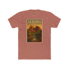 Load image into Gallery viewer, Sedona Arizona Vintage Art Unisex Cotton Crew Tee, Travel Gift, Nature Lover Shirt, Arizona - Kactus Jock