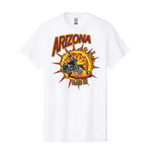 Load image into Gallery viewer, Adult Arizona Route 66 Flaming Motorcycle Graphic Tee