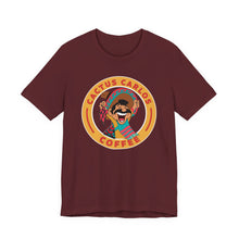 Load image into Gallery viewer, Cactus Carlos Coffee Tee - Fun Unisex Jersey Shirt, Great for Coffee Lovers, Gifts for Baristas, Summer Outings, Cute Casual Wear - Kactus Jock
