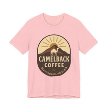 Load image into Gallery viewer, Camelback Coffee Unisex Tee, Casual Graphic T-Shirt, Gift for Coffee Lovers, Arizona Souvenir, Stylish Summer Wear - Kactus Jock
