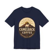 Load image into Gallery viewer, Camelback Coffee Unisex Tee, Casual Graphic T-Shirt, Gift for Coffee Lovers, Arizona Souvenir, Stylish Summer Wear - Kactus Jock
