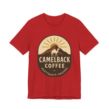Load image into Gallery viewer, Camelback Coffee Unisex Tee, Casual Graphic T-Shirt, Gift for Coffee Lovers, Arizona Souvenir, Stylish Summer Wear - Kactus Jock
