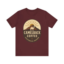 Load image into Gallery viewer, Camelback Coffee Unisex Tee, Casual Graphic T-Shirt, Gift for Coffee Lovers, Arizona Souvenir, Stylish Summer Wear - Kactus Jock
