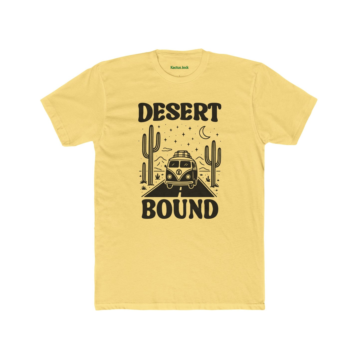 Desert Bound Unisex Cotton Crew Tee, Summer T-Shirt, Travel Tee, Fun Vacation Shirt - Kactus Jock