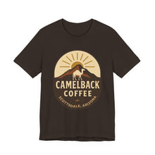 Load image into Gallery viewer, Camelback Coffee Unisex Tee, Casual Graphic T-Shirt, Gift for Coffee Lovers, Arizona Souvenir, Stylish Summer Wear - Kactus Jock
