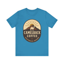 Load image into Gallery viewer, Camelback Coffee Unisex Tee, Casual Graphic T-Shirt, Gift for Coffee Lovers, Arizona Souvenir, Stylish Summer Wear - Kactus Jock
