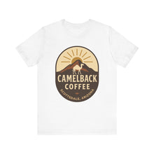 Load image into Gallery viewer, Camelback Coffee Unisex Tee, Casual Graphic T-Shirt, Gift for Coffee Lovers, Arizona Souvenir, Stylish Summer Wear - Kactus Jock
