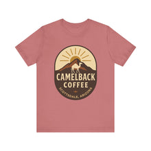 Load image into Gallery viewer, Camelback Coffee Unisex Tee, Casual Graphic T-Shirt, Gift for Coffee Lovers, Arizona Souvenir, Stylish Summer Wear - Kactus Jock
