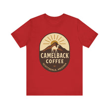 Load image into Gallery viewer, Camelback Coffee Unisex Tee, Casual Graphic T-Shirt, Gift for Coffee Lovers, Arizona Souvenir, Stylish Summer Wear - Kactus Jock
