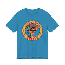 Load image into Gallery viewer, Cactus Carlos Coffee Tee - Fun Unisex Jersey Shirt, Great for Coffee Lovers, Gifts for Baristas, Summer Outings, Cute Casual Wear - Kactus Jock
