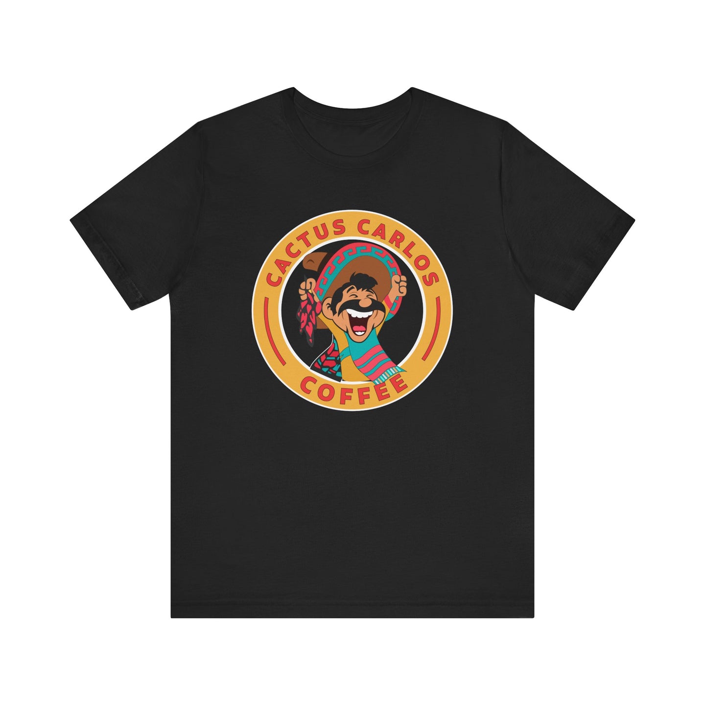 Cactus Carlos Coffee Tee - Fun Unisex Jersey Shirt, Great for Coffee Lovers, Gifts for Baristas, Summer Outings, Cute Casual Wear - Kactus Jock