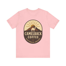Load image into Gallery viewer, Camelback Coffee Unisex Tee, Casual Graphic T-Shirt, Gift for Coffee Lovers, Arizona Souvenir, Stylish Summer Wear - Kactus Jock
