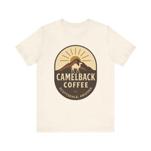 Load image into Gallery viewer, Camelback Coffee Unisex Tee, Casual Graphic T-Shirt, Gift for Coffee Lovers, Arizona Souvenir, Stylish Summer Wear - Kactus Jock
