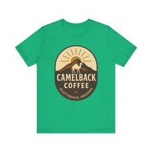 Load image into Gallery viewer, Camelback Coffee Unisex Tee, Casual Graphic T-Shirt, Gift for Coffee Lovers, Arizona Souvenir, Stylish Summer Wear - Kactus Jock

