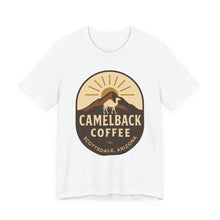 Load image into Gallery viewer, Camelback Coffee Unisex Tee, Casual Graphic T-Shirt, Gift for Coffee Lovers, Arizona Souvenir, Stylish Summer Wear - Kactus Jock
