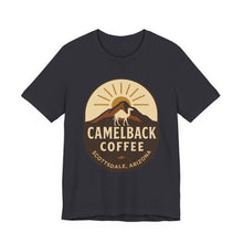 Load image into Gallery viewer, Camelback Coffee Unisex Tee, Casual Graphic T-Shirt, Gift for Coffee Lovers, Arizona Souvenir, Stylish Summer Wear - Kactus Jock
