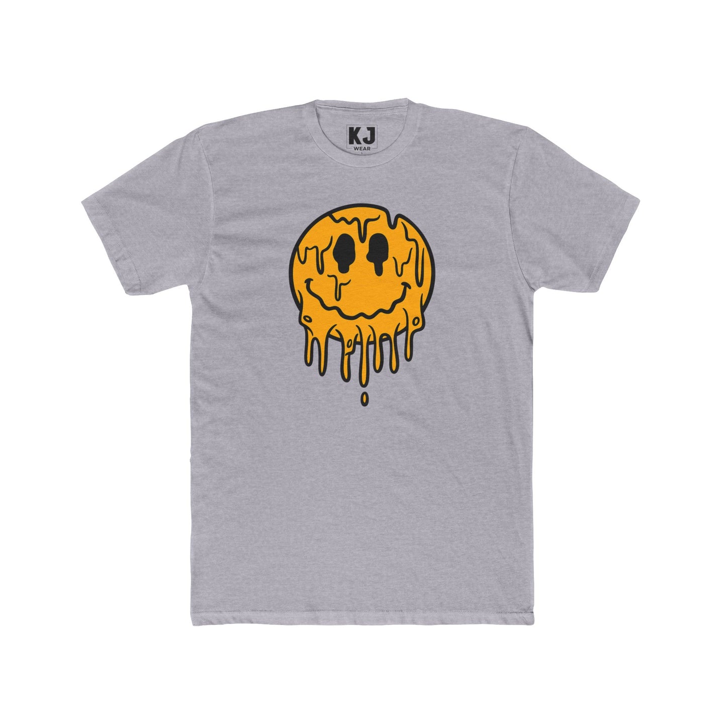 Drippy Smiley Unisex Crew Tee, Funny Graphic Tee, Cotton T-Shirt, Casual Wear, Gift for Friends, Summer Style - Kactus Jock