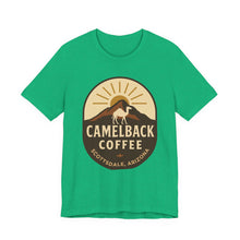 Load image into Gallery viewer, Camelback Coffee Unisex Tee, Casual Graphic T-Shirt, Gift for Coffee Lovers, Arizona Souvenir, Stylish Summer Wear - Kactus Jock
