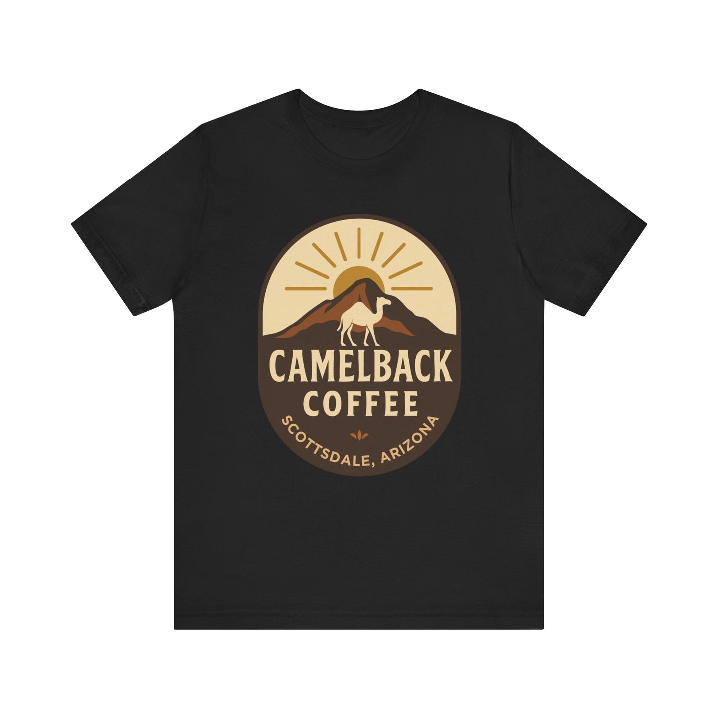Camelback Coffee Unisex Tee, Casual Graphic T-Shirt, Gift for Coffee Lovers, Arizona Souvenir, Stylish Summer Wear - Kactus Jock