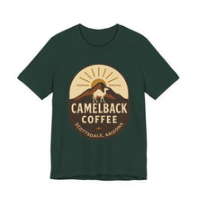 Load image into Gallery viewer, Camelback Coffee Unisex Tee, Casual Graphic T-Shirt, Gift for Coffee Lovers, Arizona Souvenir, Stylish Summer Wear - Kactus Jock

