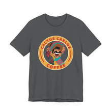 Load image into Gallery viewer, Cactus Carlos Coffee Tee - Fun Unisex Jersey Shirt, Great for Coffee Lovers, Gifts for Baristas, Summer Outings, Cute Casual Wear - Kactus Jock
