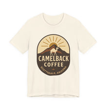 Load image into Gallery viewer, Camelback Coffee Unisex Tee, Casual Graphic T-Shirt, Gift for Coffee Lovers, Arizona Souvenir, Stylish Summer Wear - Kactus Jock
