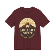 Load image into Gallery viewer, Camelback Coffee Unisex Tee, Casual Graphic T-Shirt, Gift for Coffee Lovers, Arizona Souvenir, Stylish Summer Wear - Kactus Jock
