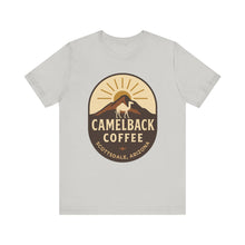 Load image into Gallery viewer, Camelback Coffee Unisex Tee, Casual Graphic T-Shirt, Gift for Coffee Lovers, Arizona Souvenir, Stylish Summer Wear - Kactus Jock
