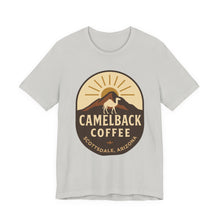 Load image into Gallery viewer, Camelback Coffee Unisex Tee, Casual Graphic T-Shirt, Gift for Coffee Lovers, Arizona Souvenir, Stylish Summer Wear - Kactus Jock
