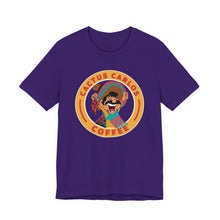 Load image into Gallery viewer, Cactus Carlos Coffee Tee - Fun Unisex Jersey Shirt, Great for Coffee Lovers, Gifts for Baristas, Summer Outings, Cute Casual Wear - Kactus Jock
