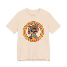 Load image into Gallery viewer, Cactus Carlos Coffee Tee - Fun Unisex Jersey Shirt, Great for Coffee Lovers, Gifts for Baristas, Summer Outings, Cute Casual Wear - Kactus Jock
