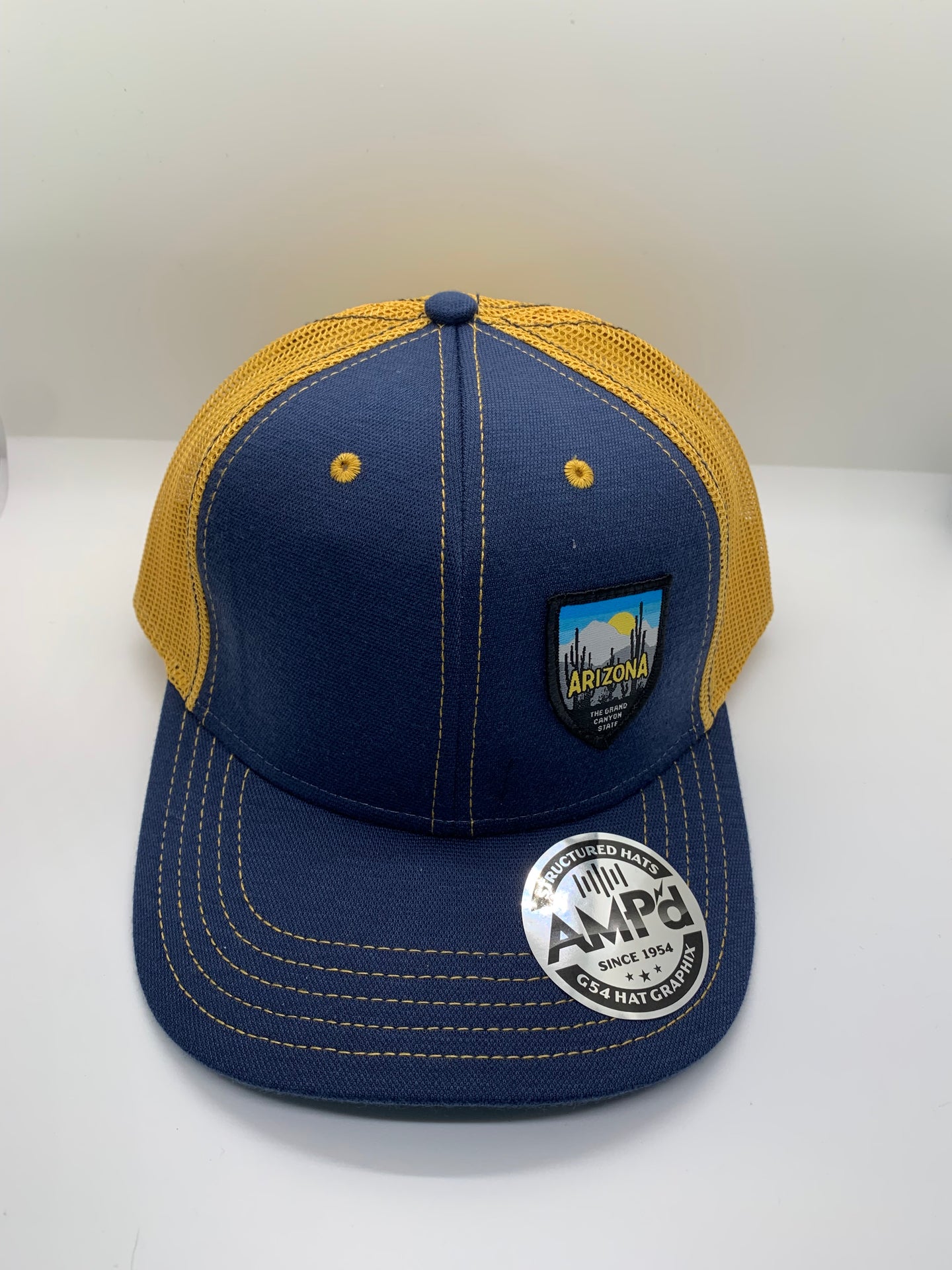 G54 Blue and Gold Arizona Trucker Hat