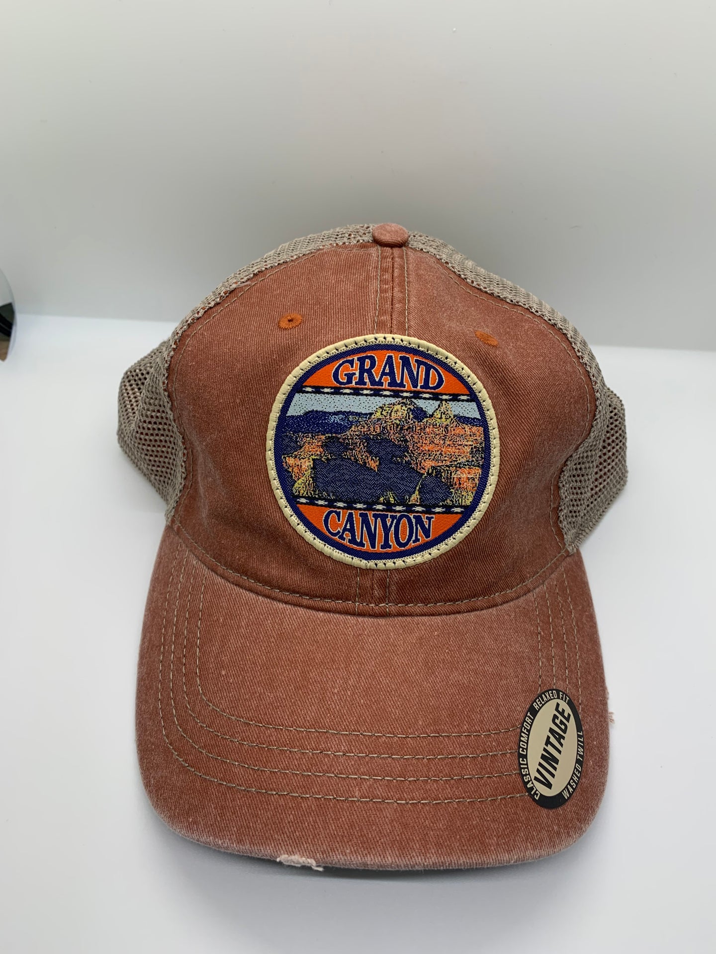 G54 Rust and Tan Vintage Grand Canyon Trucker Hat