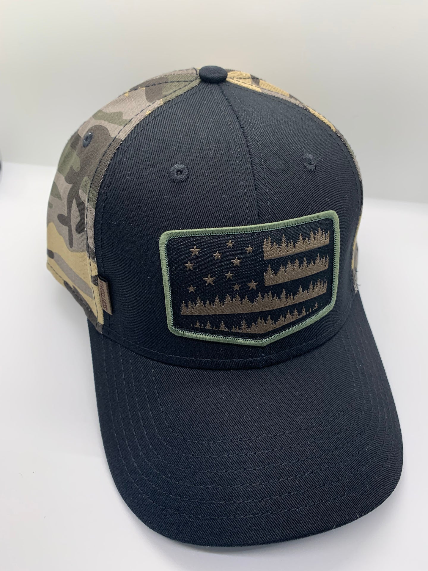 G54 Black and Camo American Flag Hat