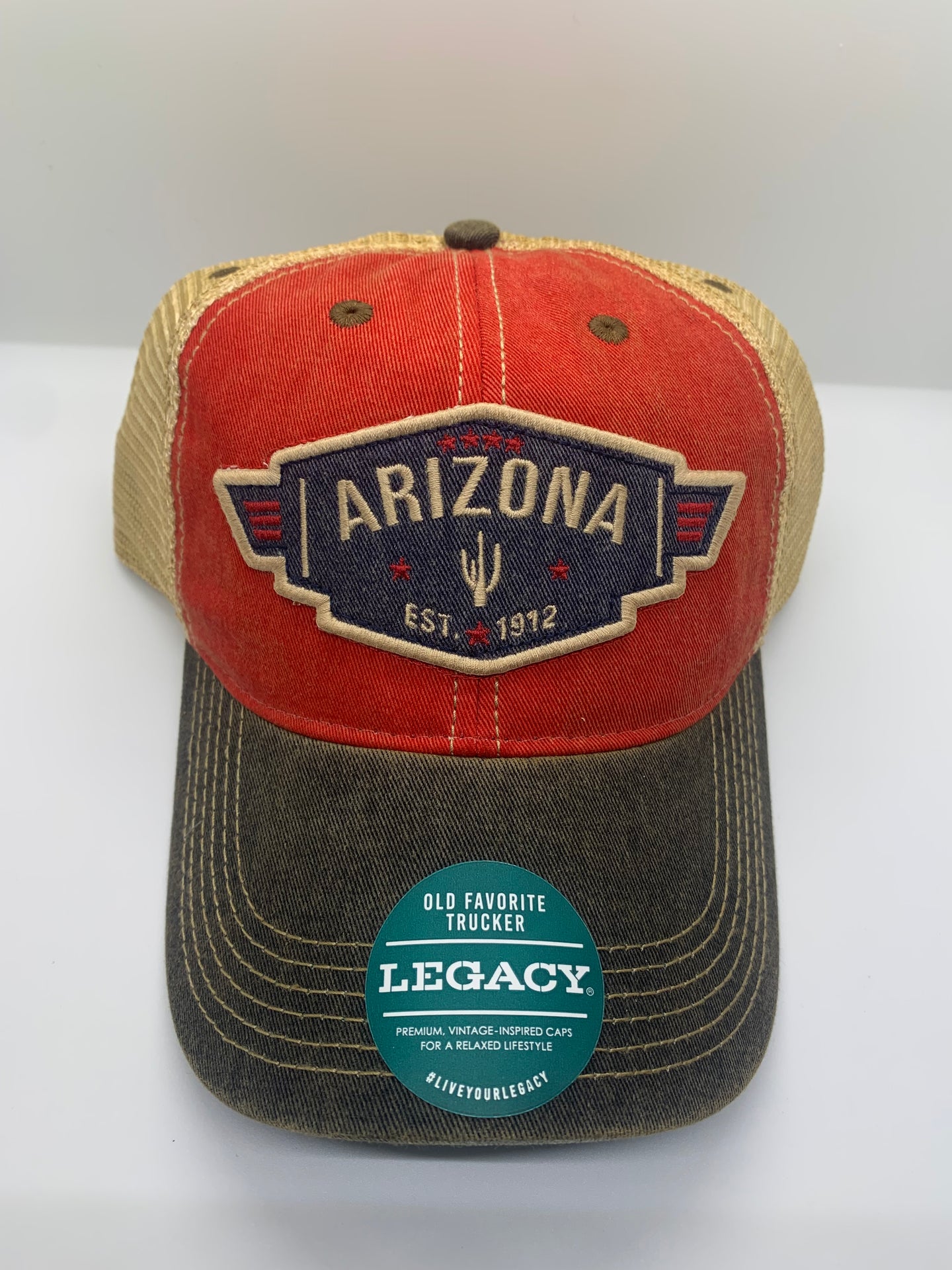 Legacy Red and Tan Arizona Trucker Hat