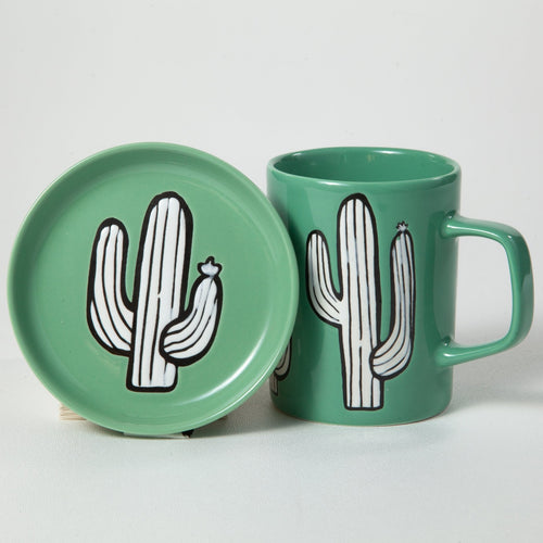 Kactus Art Plate & Mug Set